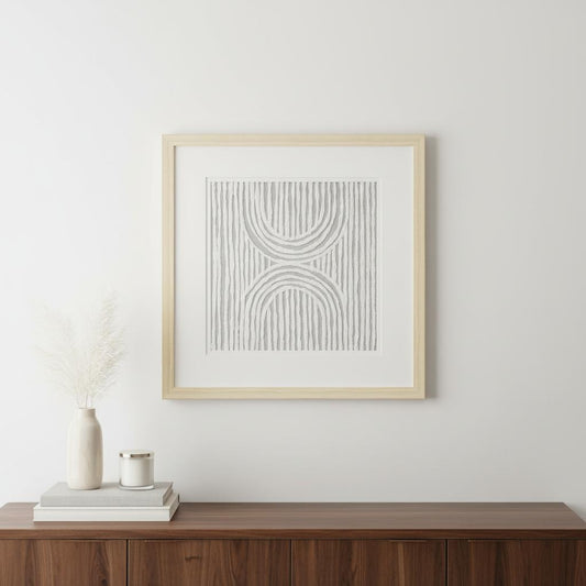 MALIBU ZINNIA I NATURAL SHADOWBOX MINIMALISTIC WALL ART - Varnish & Vibe