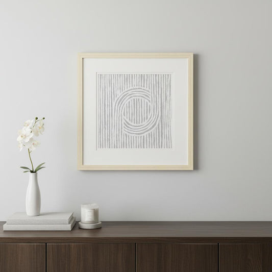 MALIBU ZINNIA II BROWN SHADOWBOX MINIMALISTIC WALL ART - Varnish & Vibe