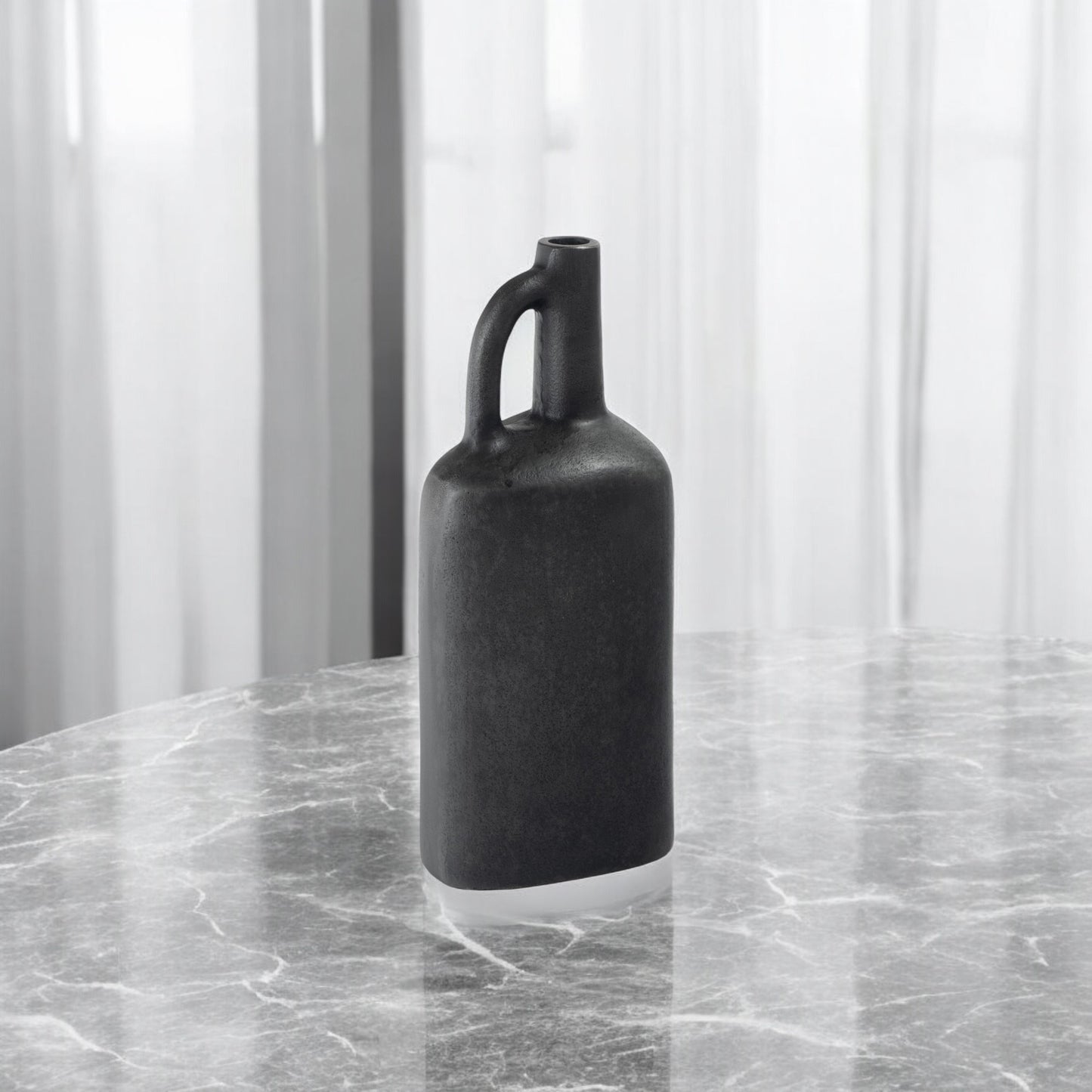 MALIBU 11" GRAY ALUMINUM JUG TABLE VASE - Varnish & Vibe