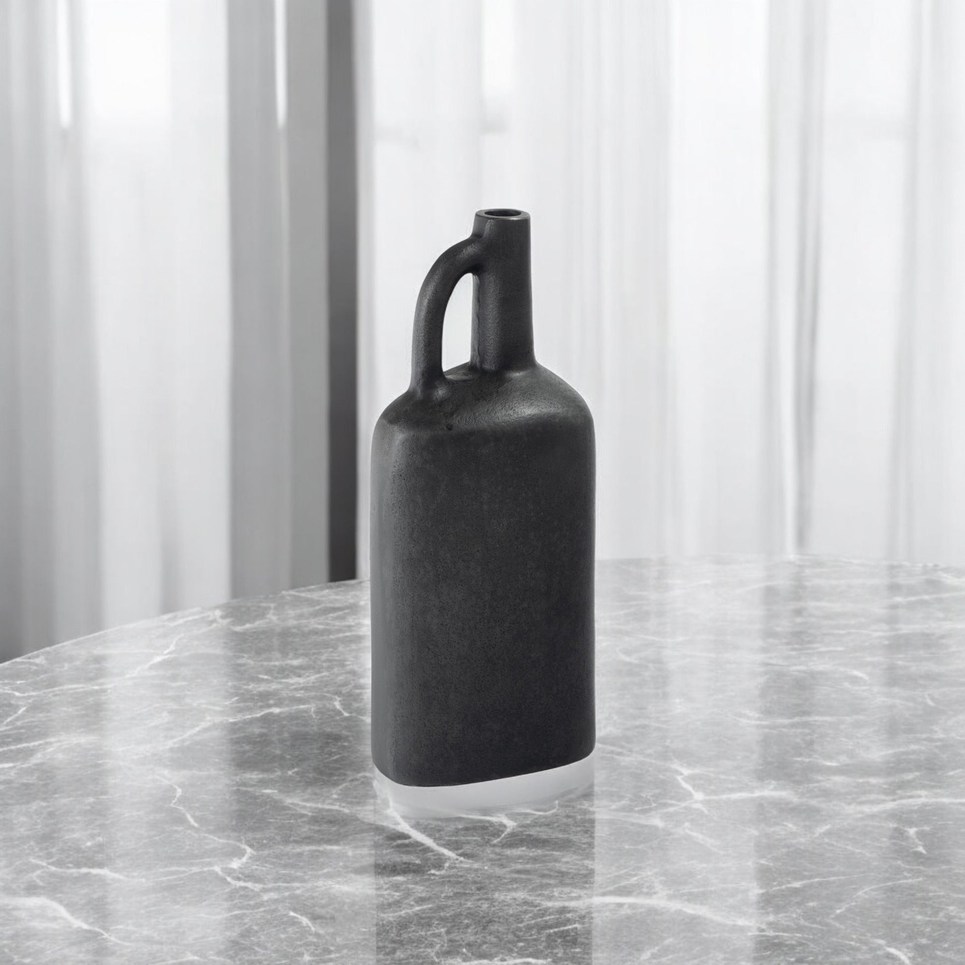 MALIBU 11" GRAY ALUMINUM JUG TABLE VASE - Varnish & Vibe