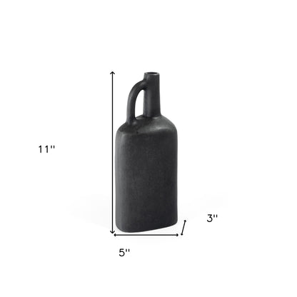 11" gray aluminum table vase, gray aluminum table vase, aluminum table vase, 11" gray aluminum table, gray aluminum table