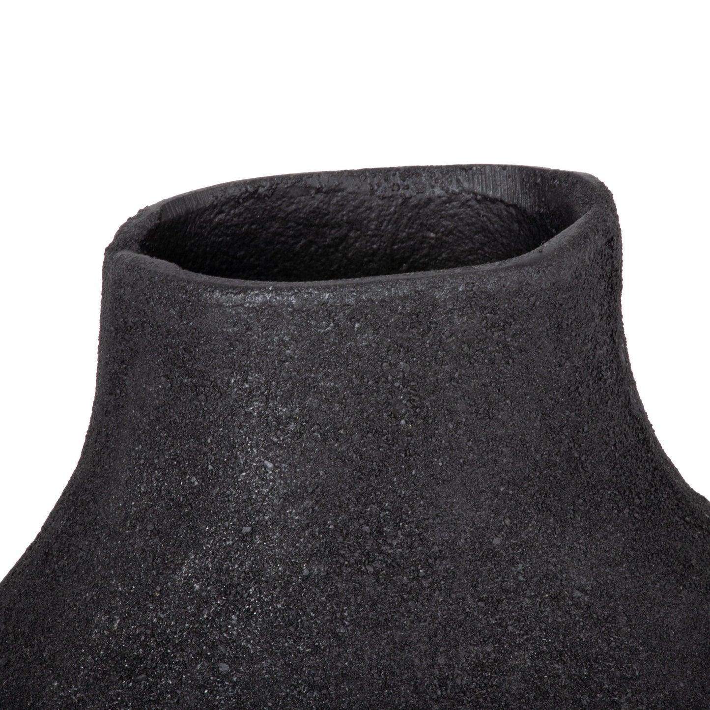 MALIBU 12" BLACK ALUMINUM MODERN ABSTRACT TABLE VASE - Varnish & Vibe