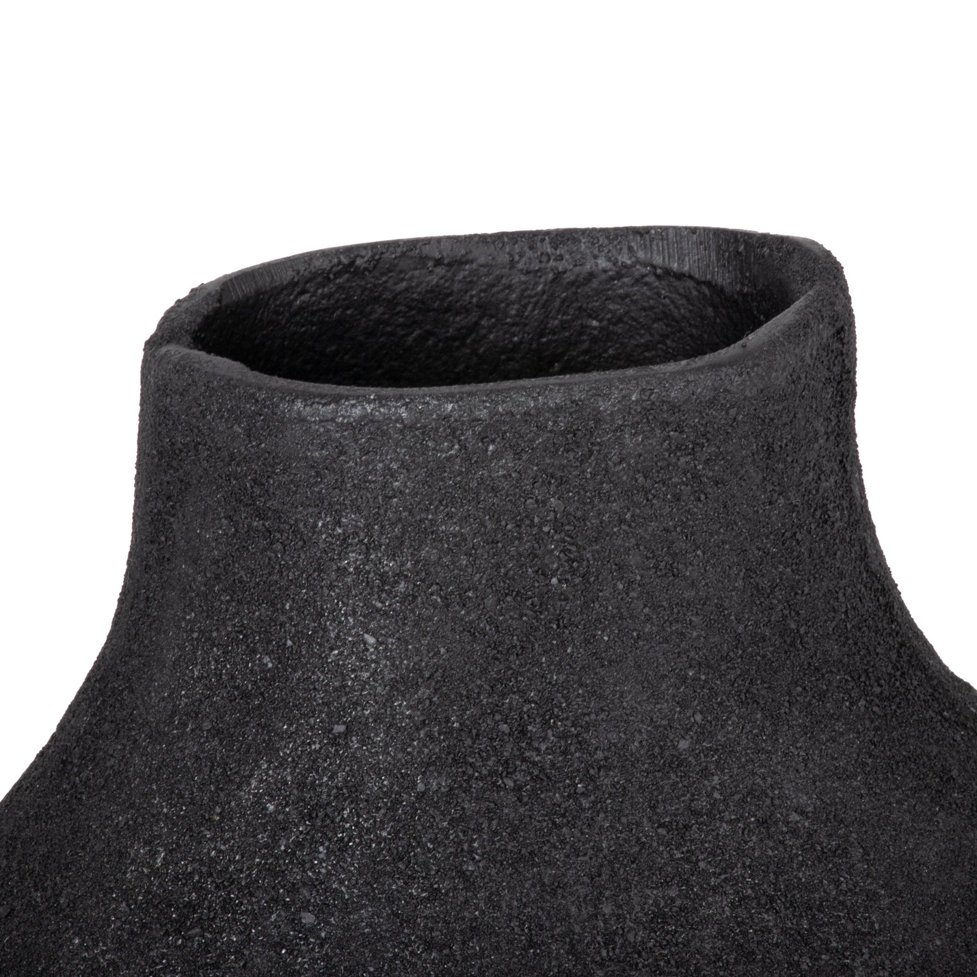 MALIBU 12" BLACK ALUMINUM MODERN ABSTRACT TABLE VASE - Varnish & Vibe