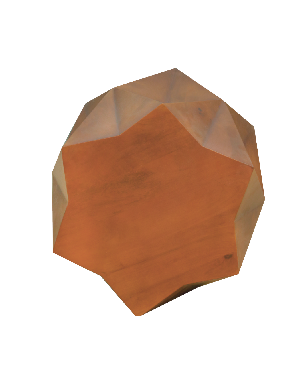 24" BROWN SOLID WOOD END TABLE - Varnish & Vibe