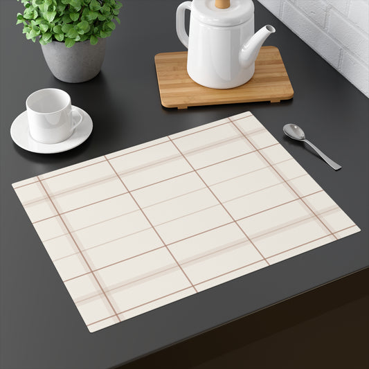 Textured Grid Minimalist Fall Placemat