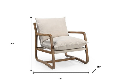 beige natural linen arm chair, natural linen arm chair, 30" beige natural linen arm, linen arm chair, beige natural linen arm