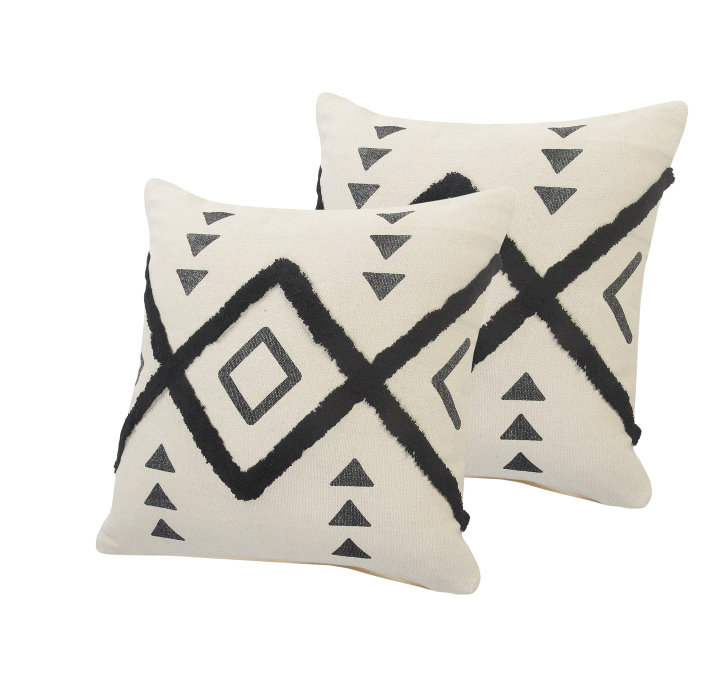 HERMOSA SET OF TWO BRIGHT GEOMETRIC THROW PILLOWS