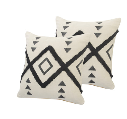 HERMOSA SET OF TWO BRIGHT GEOMETRIC THROW PILLOWS