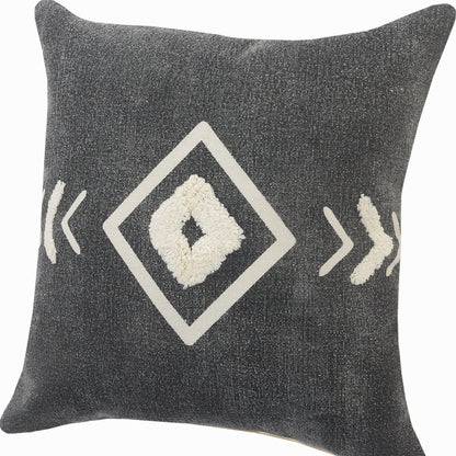HERMOSA SET OF TWO DARK GEOMETRIC THROW PILLOWS