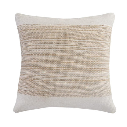 REDONDO SET OF TWO WHITE AND SAND THROW PILLOWS