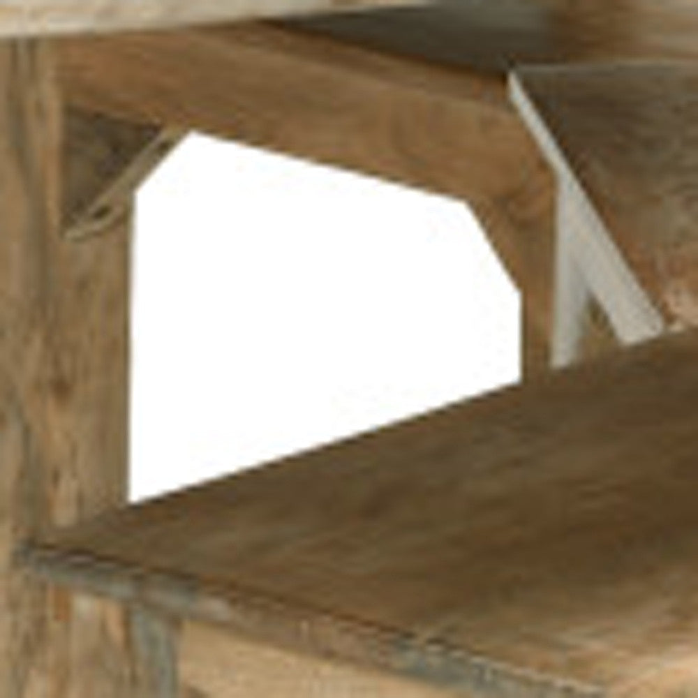 CALABASAS SEVEN PIECE NATURAL ROUND SOLID WOOD DINING SET WITH SIX CHAIRS - Varnish & Vibe