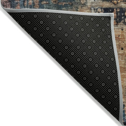 LAKEVIEW 9' x 12' BLUE BLACK COPPER ABSTRACT OUTDOOR RUG