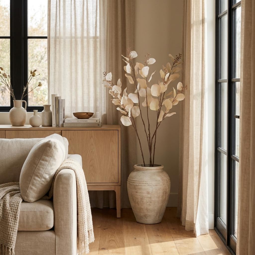 PALISADES SET OF TWO 3" BEIGE ARTIFICIAL - Varnish & Vibe