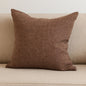 PALISADES 22" BROWN LINEN THROW PILLOW COVER WITH TEXTURE - Varnish & Vibe