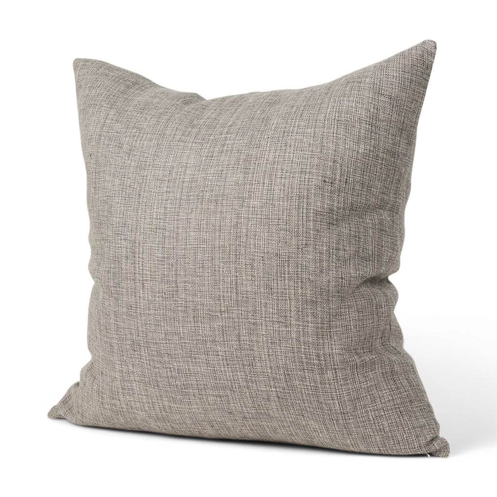 PALISADES 22" GRAY LINEN THROW PILLOW COVER WITH TEXTURE - Varnish & Vibe