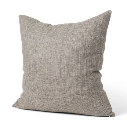 PALISADES 22" GRAY LINEN THROW PILLOW COVER WITH TEXTURE - Varnish & Vibe