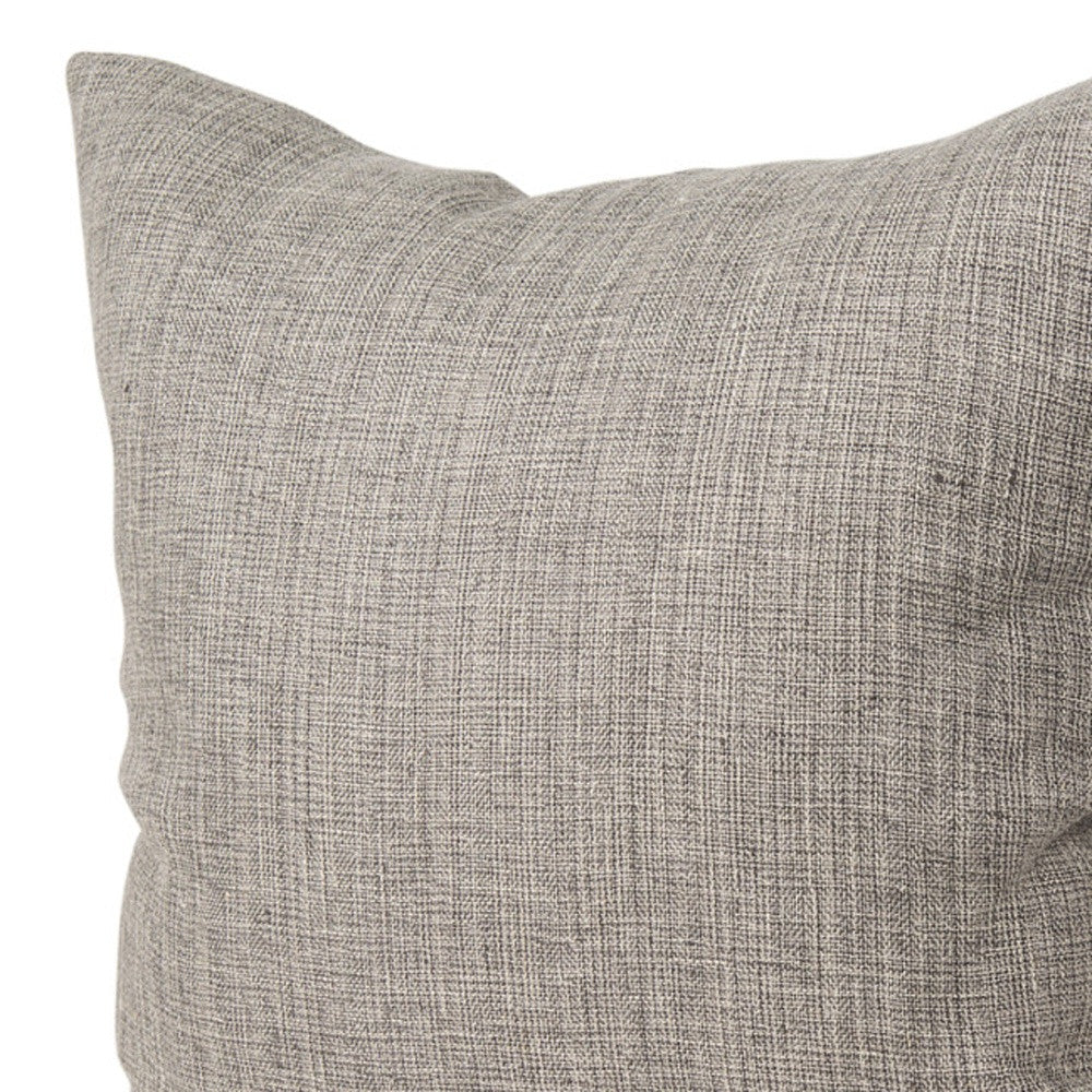 PALISADES 22" GRAY LINEN THROW PILLOW COVER WITH TEXTURE - Varnish & Vibe