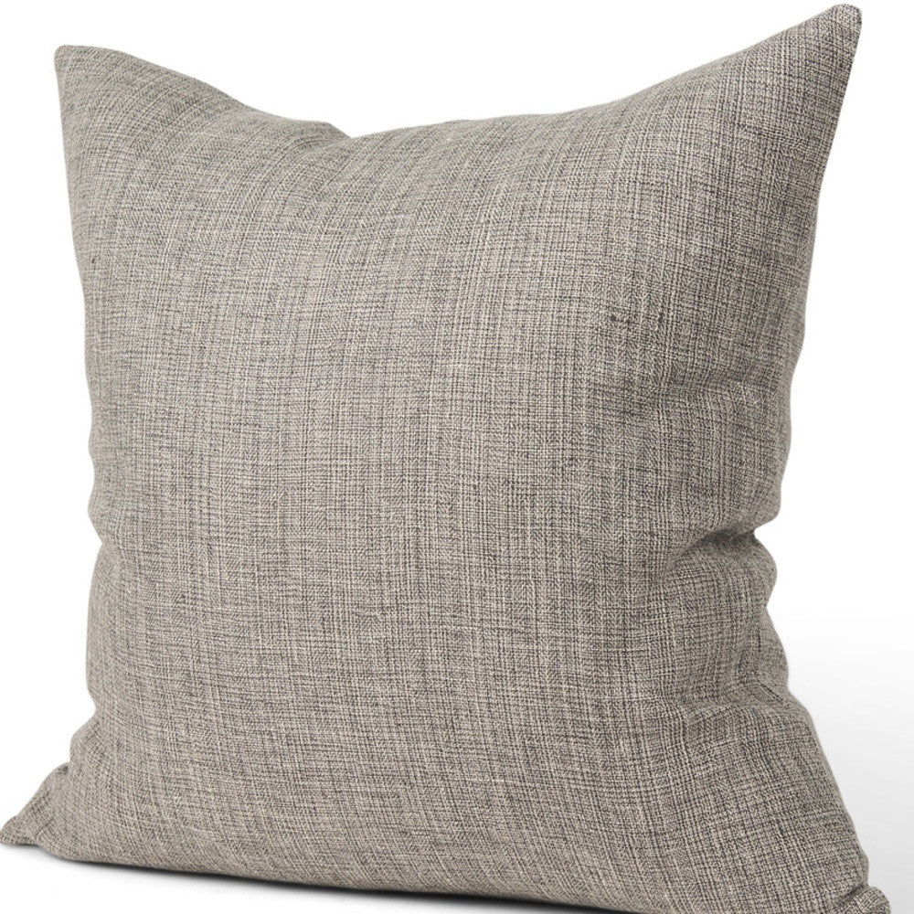 PALISADES 22" GRAY LINEN THROW PILLOW COVER WITH TEXTURE - Varnish & Vibe