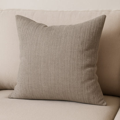PALISADES 22" GRAY LINEN THROW PILLOW COVER WITH TEXTURE - Varnish & Vibe