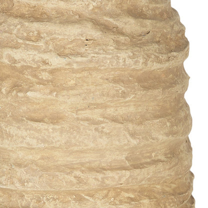 18" BEIGE PAPER MACHE TABLE VASE - Varnish & Vibe