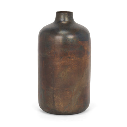 LAUREL 12" GOLD CYLINDER METAL TABLE VASE