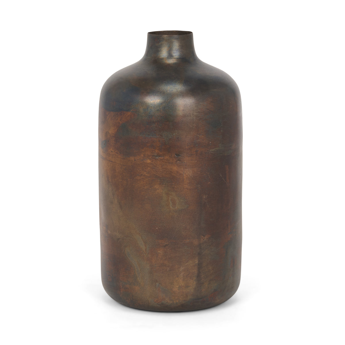 LAUREL 12" GOLD CYLINDER METAL TABLE VASE