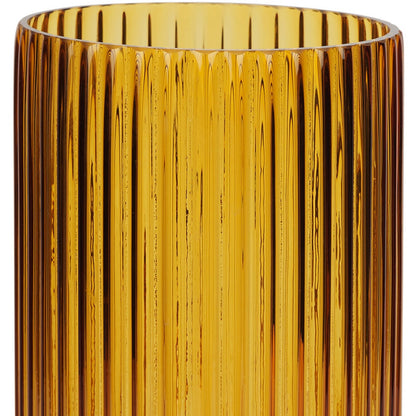 Texture detail of the ribbed glass on the Palisades cylinder vase