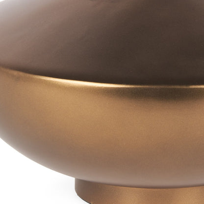 Detail of the distressed bronze finish on the Palisades vase