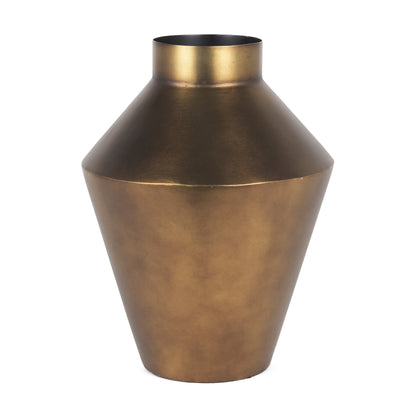 Tall antiqued bronze table vase from the Palisades fall collection