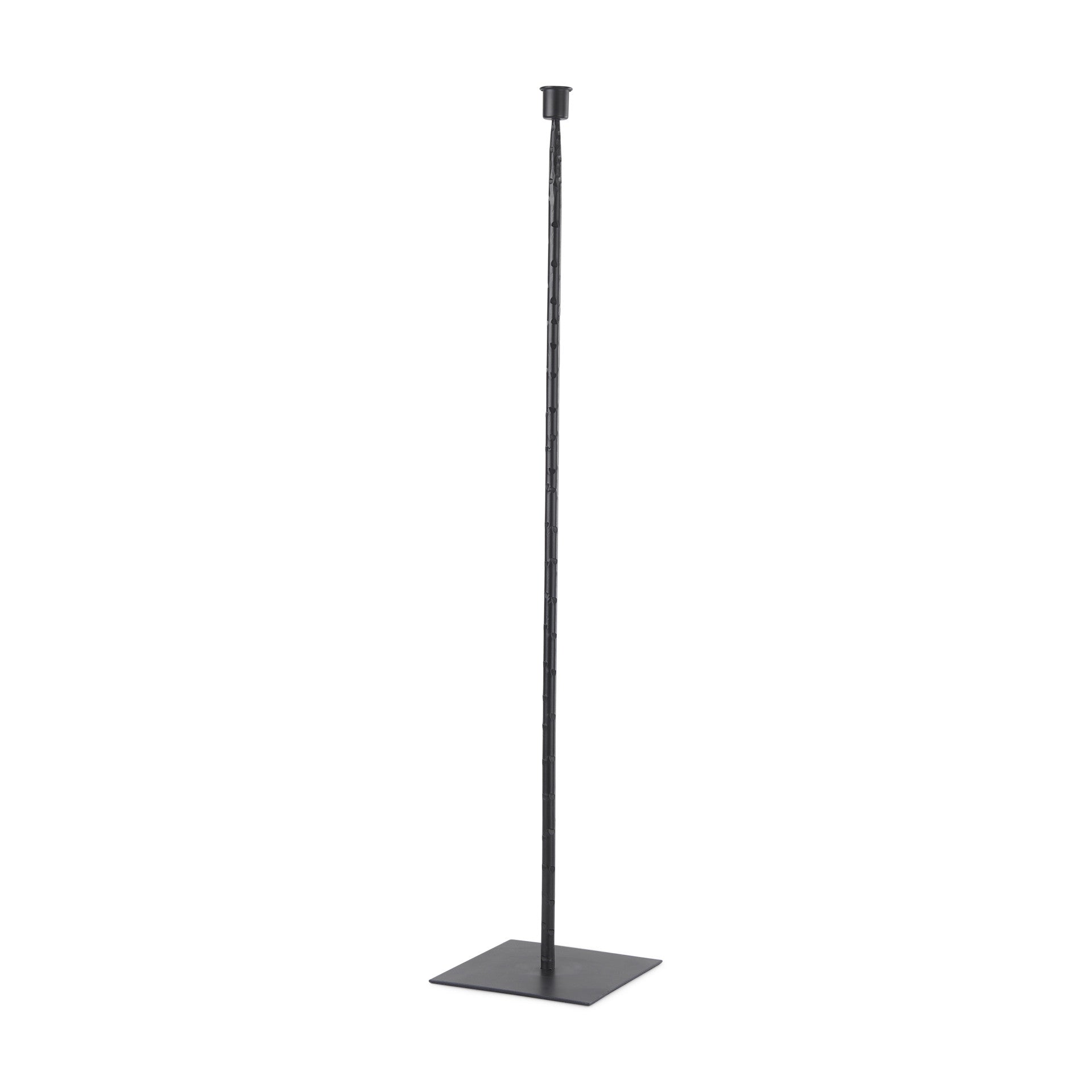 PALISADES 30" BLACK ABSTRACT METAL TABLETOP TAPER CANDLESTICK - Varnish & Vibe