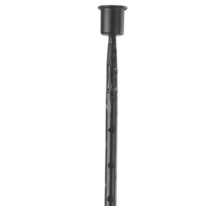 PALISADES 30" BLACK ABSTRACT METAL TABLETOP TAPER CANDLESTICK - Varnish & Vibe