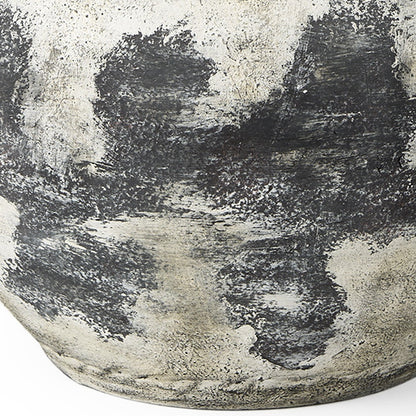 MALIBU 15" BLACK AND WHITE OMBRE CERAMIC AMPHORA FLOOR VASE - Varnish & Vibe
