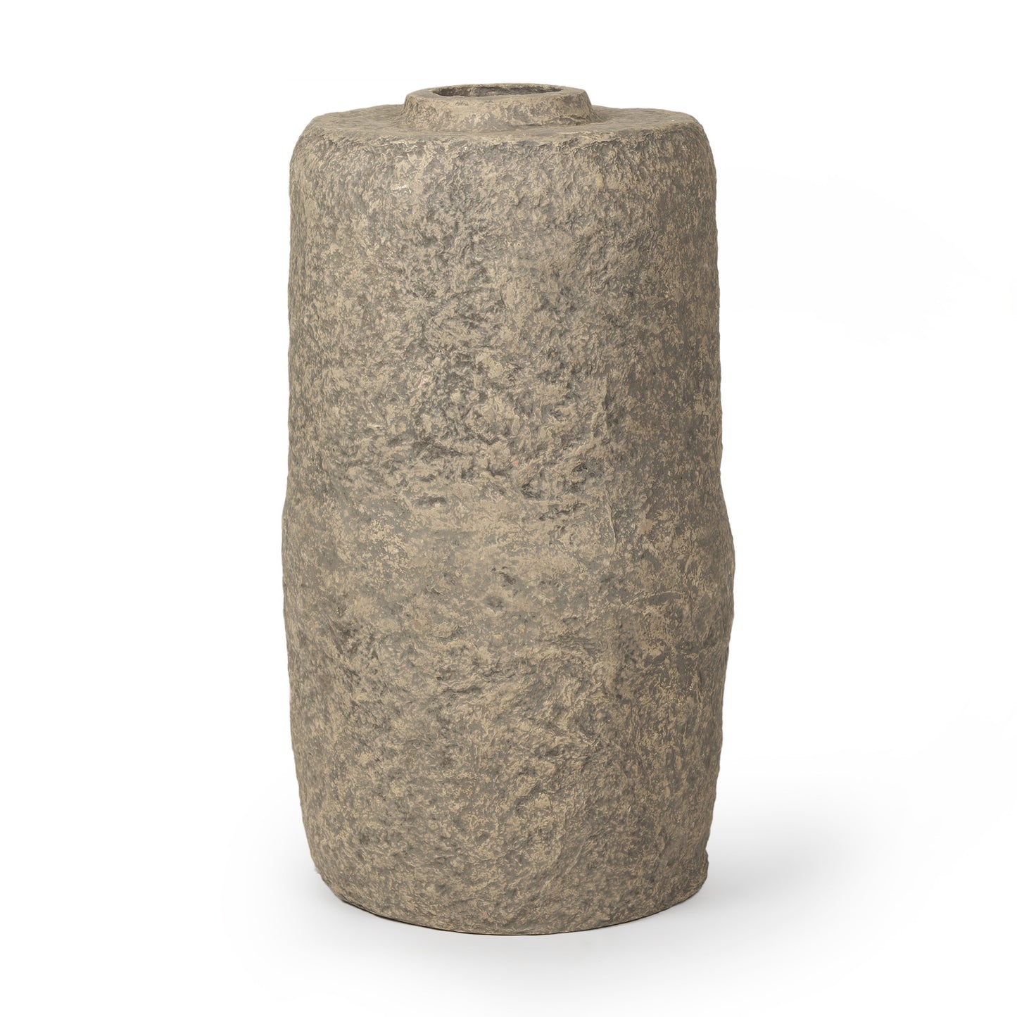 33" GRAY PAPER MACHE CYLINDER FLOOR VASE - Varnish & Vibe