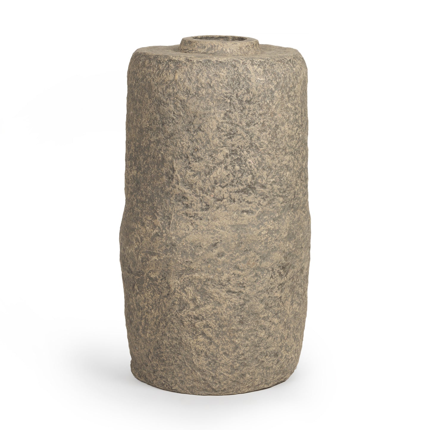 33" GRAY PAPER MACHE CYLINDER FLOOR VASE - Varnish & Vibe
