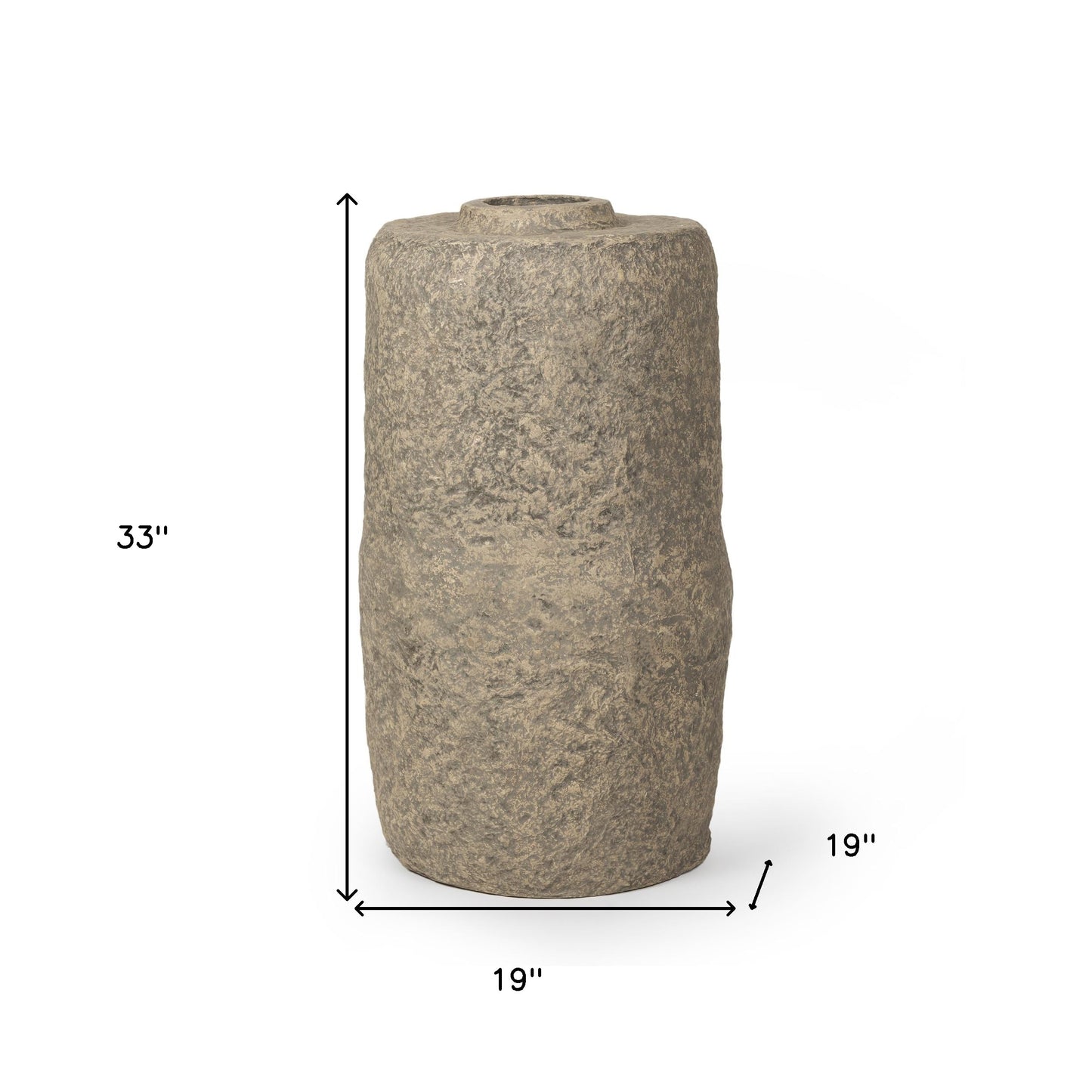gray cylinder ceramic floor vase, cylinder ceramic floor vase, ceramic floor vase, 33" gray cylinder ceramic floor, 33" gray cylinder ceramic