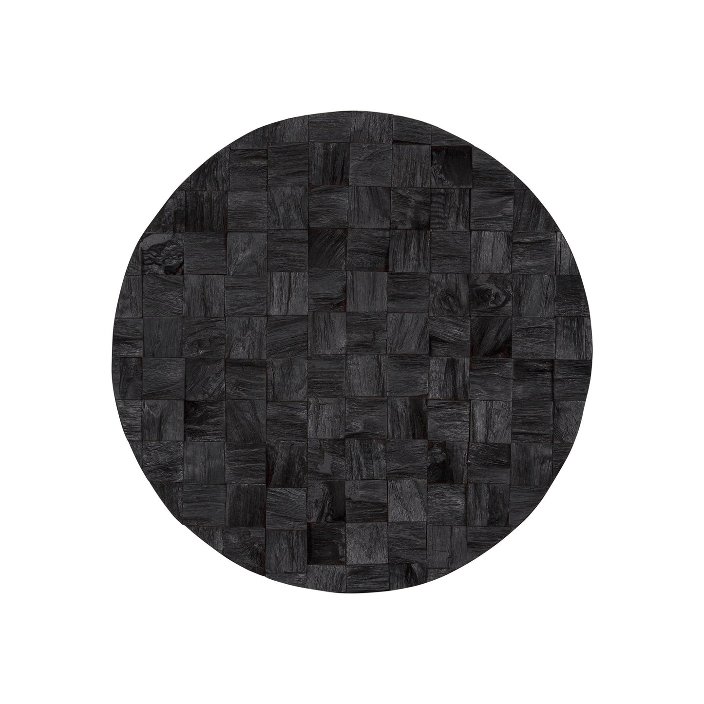 INTO THE ABYSS II 24" X 24" DARK BROWN GEOMETRIC WOOD CIRCLE HANGING DIMENSIONAL SCULPTURE - Varnish & Vibe