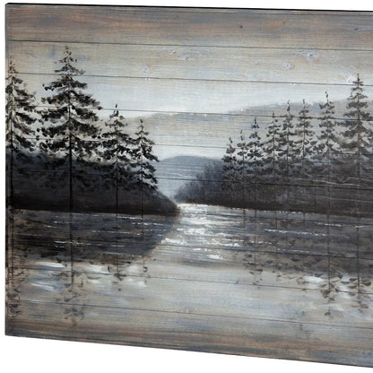 PALISADES SUNSET NARROWS HAND PAINTED DISTRESSED UNFRAMED WALL ART