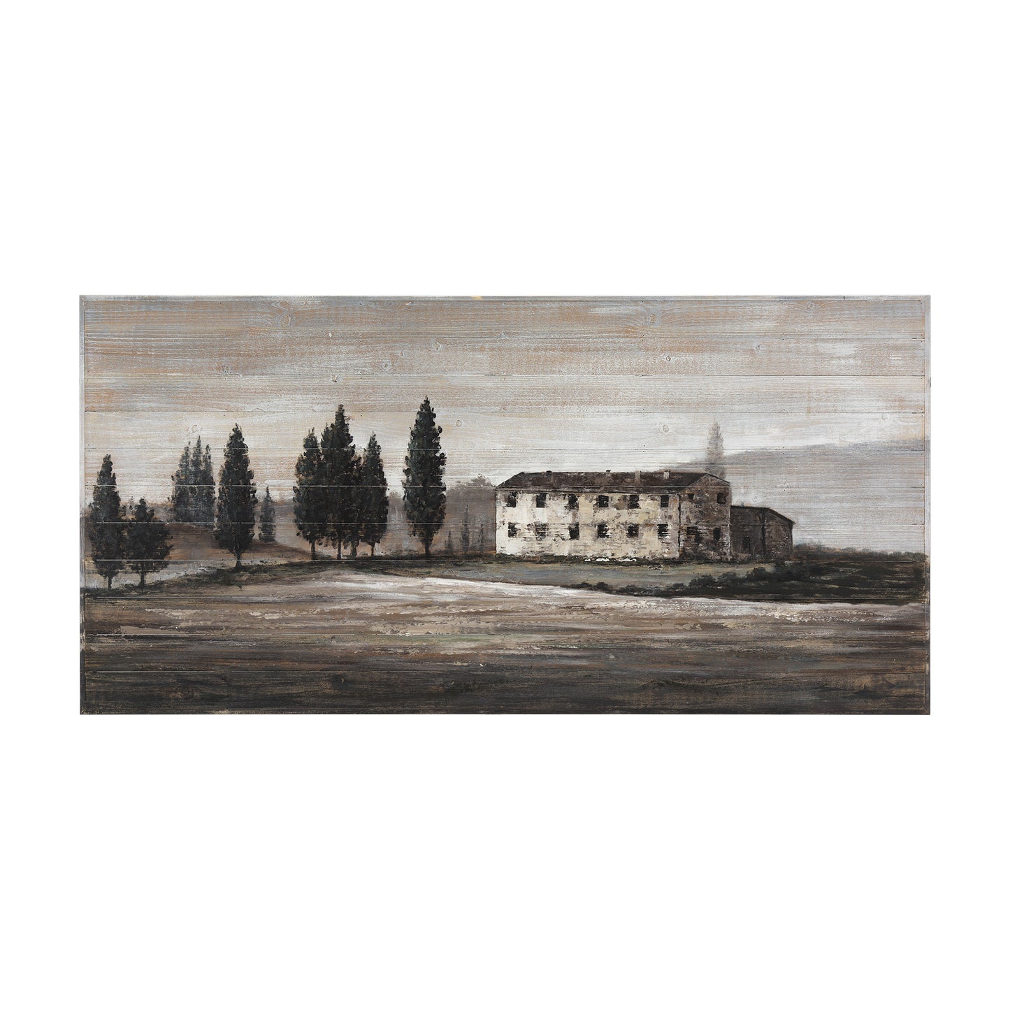 PALISADES TUSCAN CYPRESS HAND PAINTED DISTRESSED UNFRAMED WALL ART - Varnish & Vibe