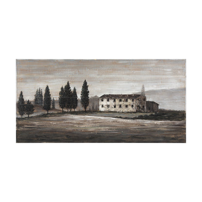 PALISADES TUSCAN CYPRESS HAND PAINTED DISTRESSED UNFRAMED WALL ART - Varnish & Vibe