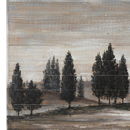 PALISADES TUSCAN CYPRESS HAND PAINTED DISTRESSED UNFRAMED WALL ART - Varnish & Vibe