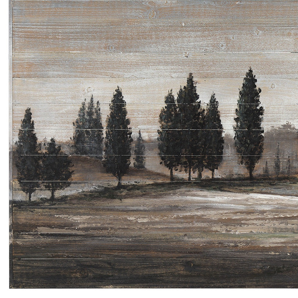 PALISADES TUSCAN CYPRESS HAND PAINTED DISTRESSED UNFRAMED WALL ART - Varnish & Vibe
