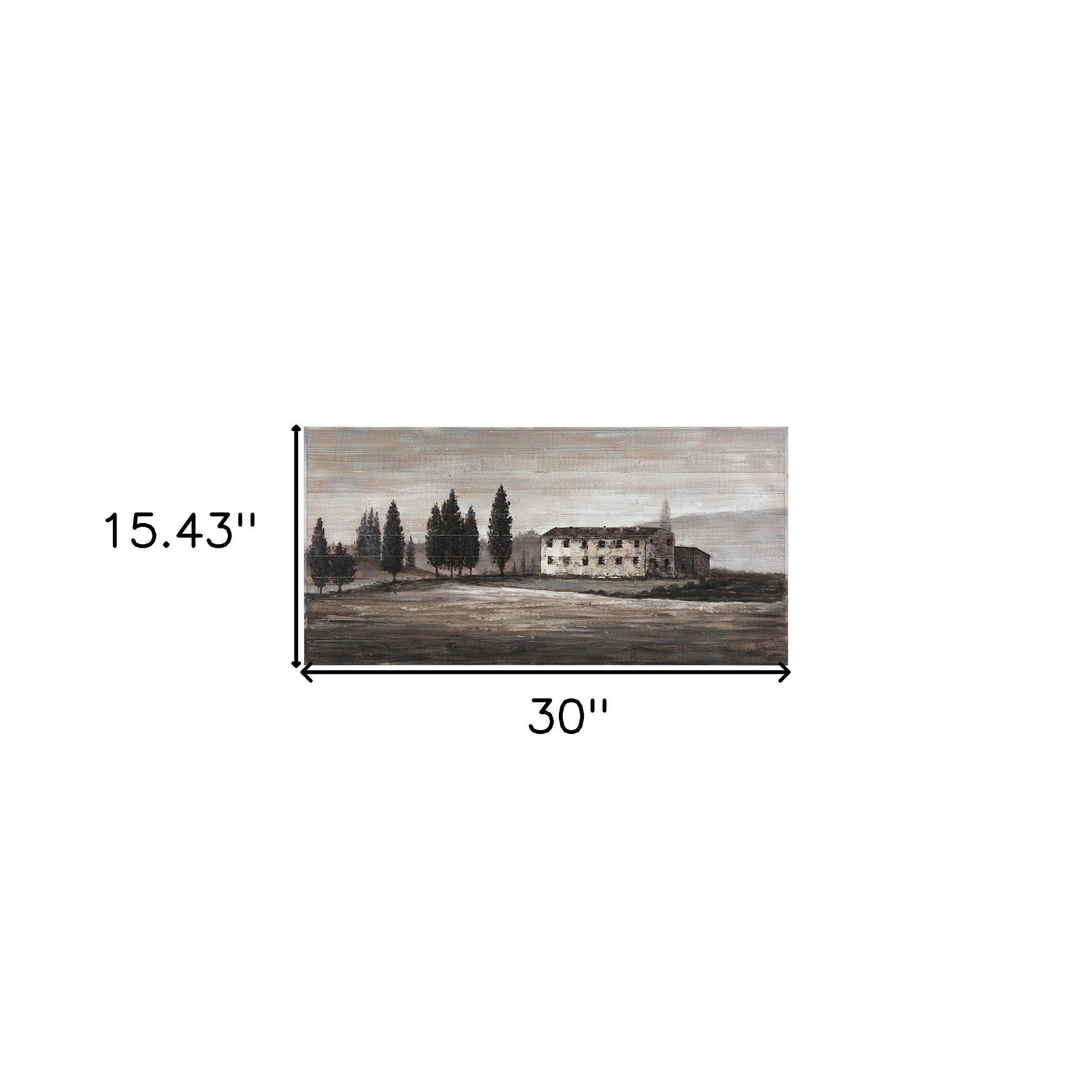 tuscan cypress distressed unframed painting, cypress distressed unframed painting wall, cypress distressed unframed painting, distressed unframed painting wall art, tuscan cypress distressed unframed