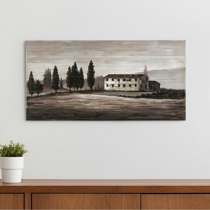 PALISADES TUSCAN CYPRESS HAND PAINTED DISTRESSED UNFRAMED WALL ART - Varnish & Vibe