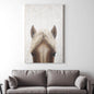 PALISADES HORSE FRINGE HAND PAINTED DISTRESSED UNFRAMED WALL ART