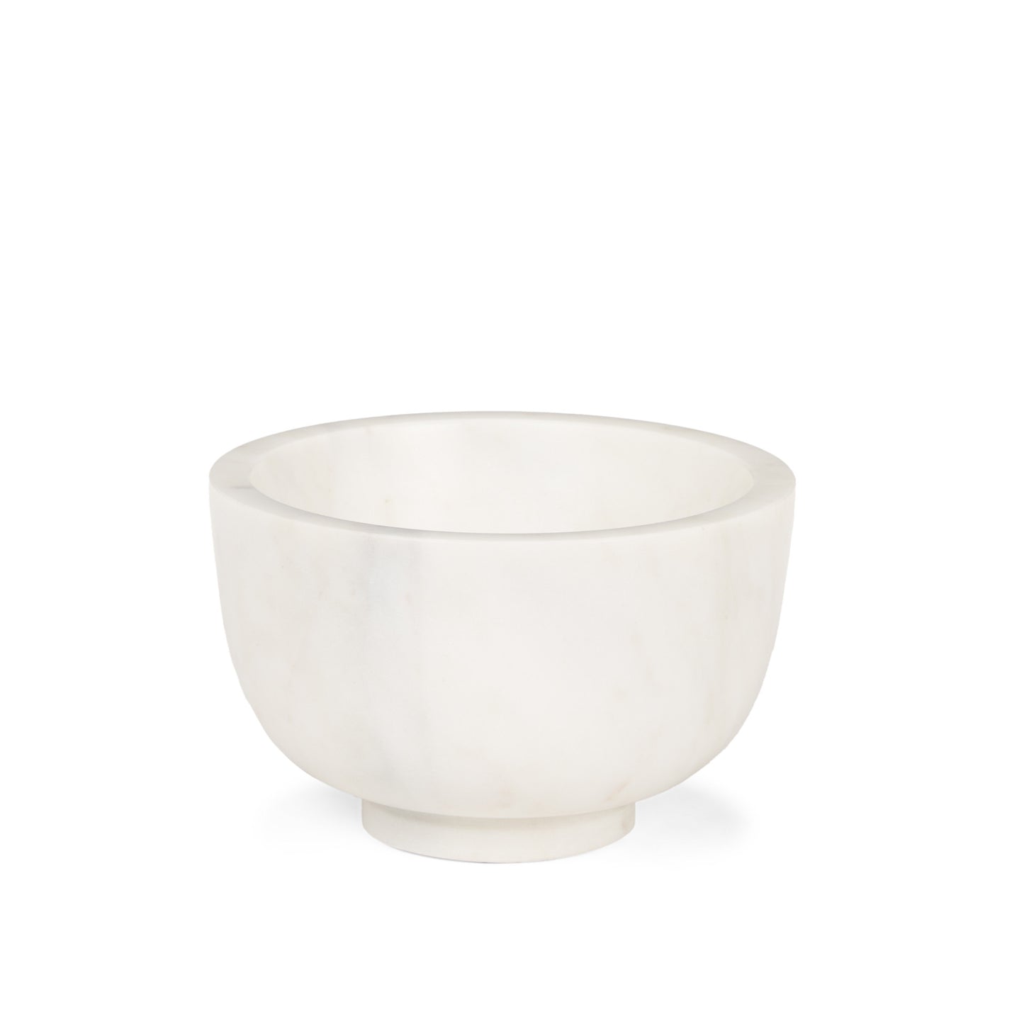 MALIBU 7" WHITE MARBLE ROUND DECORATIVE BOWL - Varnish & Vibe