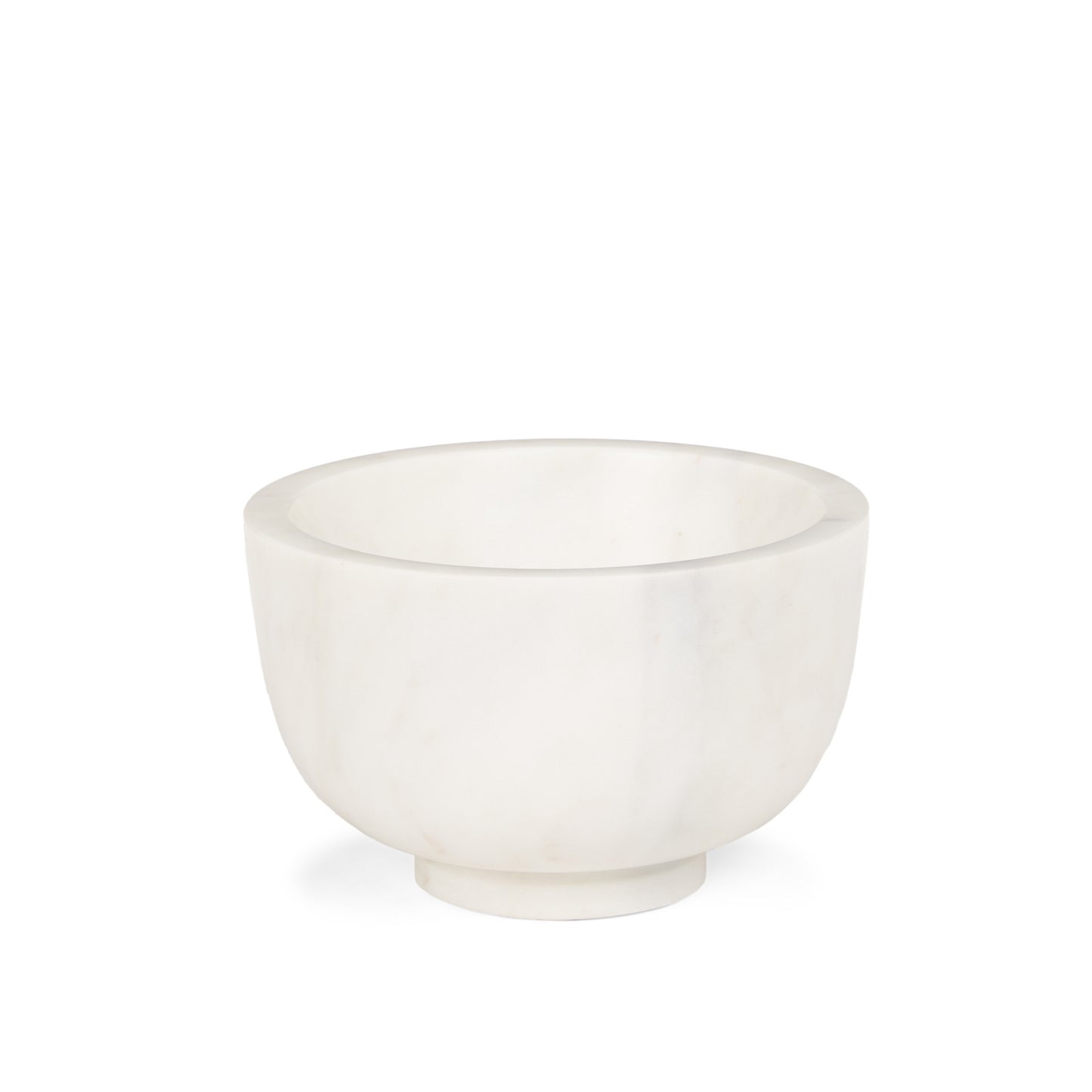 MALIBU 7" WHITE MARBLE ROUND DECORATIVE BOWL - Varnish & Vibe