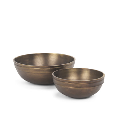 CALABASAS 11" BRASS METAL ROUND CENTERPIECE BOWL - Varnish & Vibe