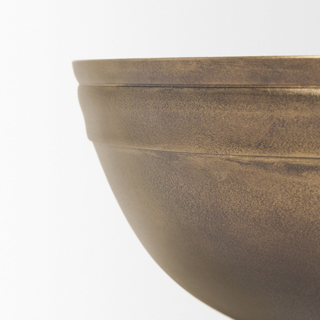 CALABASAS 11" BRASS METAL ROUND CENTERPIECE BOWL - Varnish & Vibe