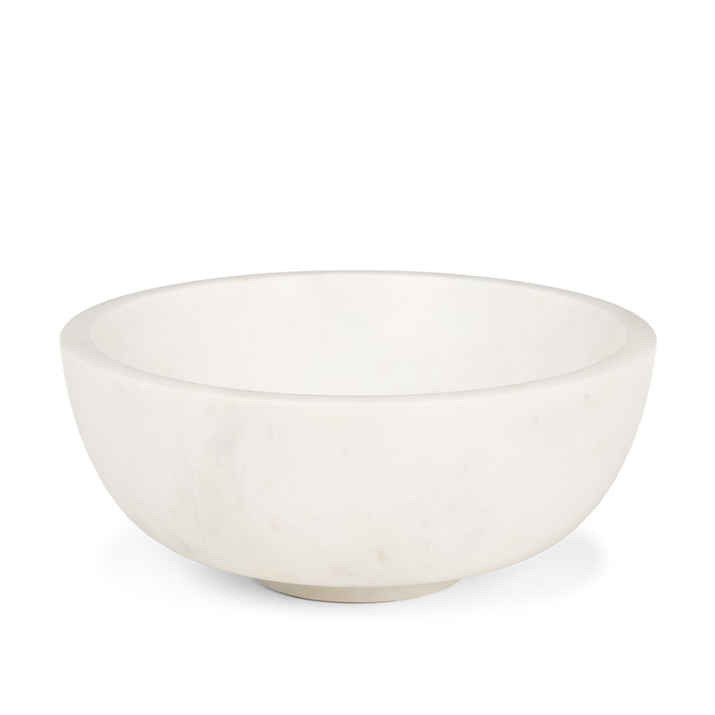 MALIBU 10" WHITE MARBLE ROUND CENTERPIECE BOWL - Varnish & Vibe
