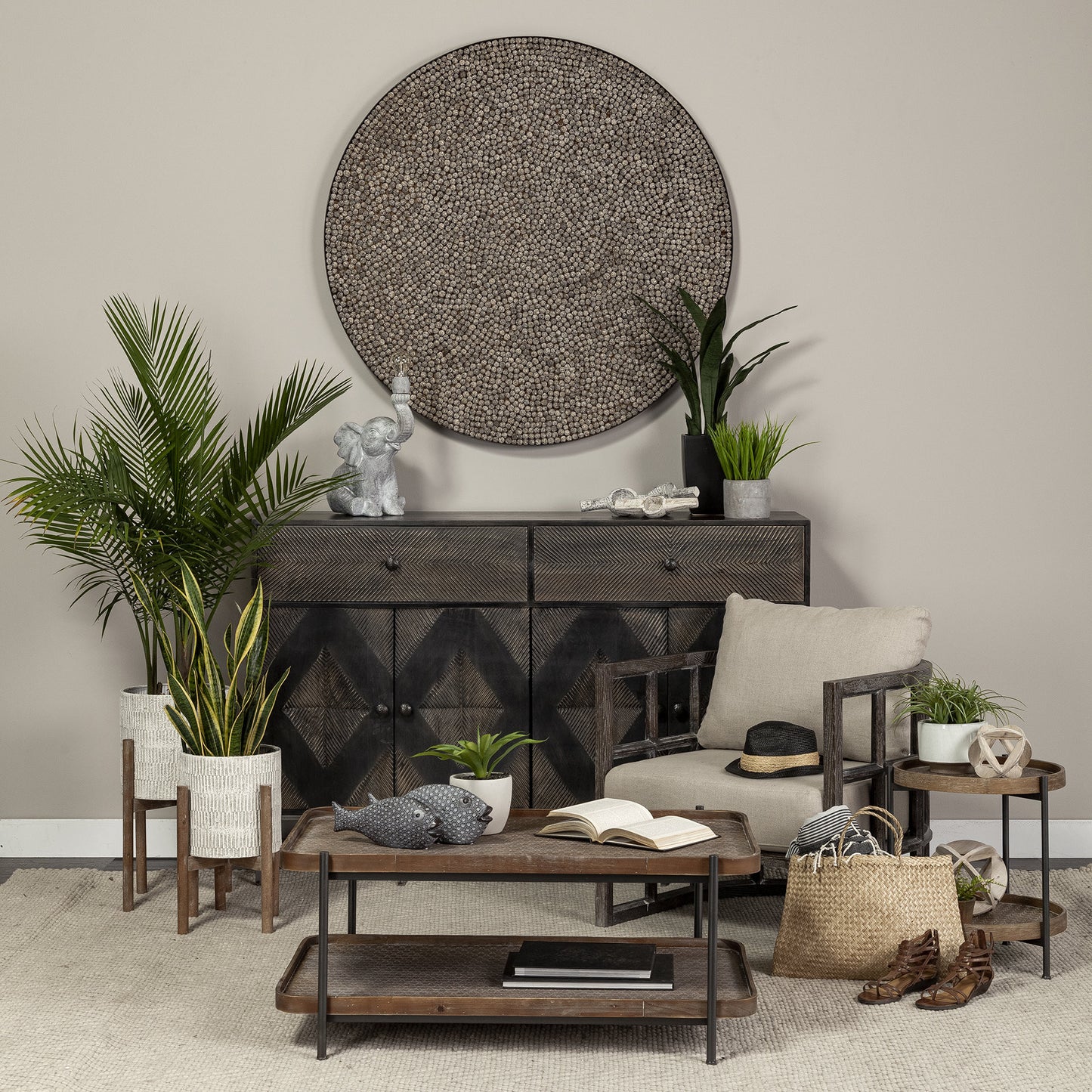 ounce round elevated planters, ounce round elevated planters, round elevated planters, ceramic ounce round elevated, set cream ceramic
